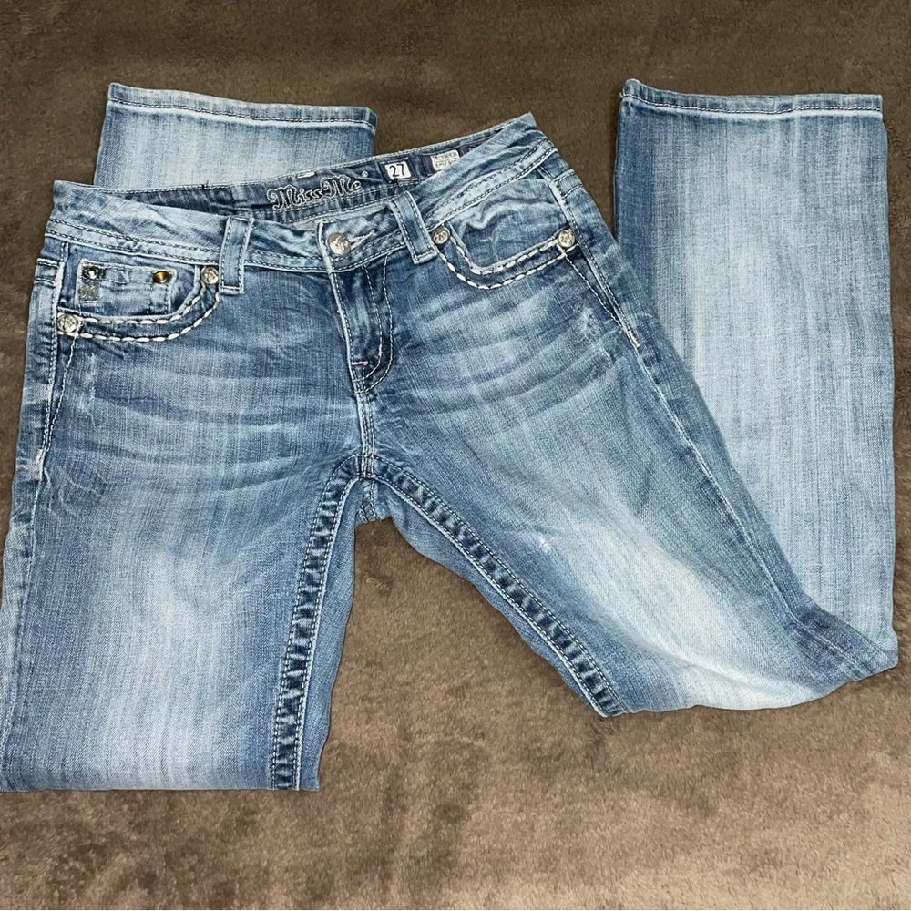 Miss Me Easy Boot Bling Jeans